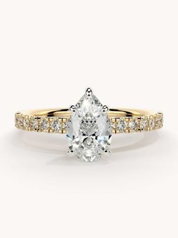 Valanova - Gold Plated Sterling Silver and Certified Lab Grown Diamond 1.06Cts