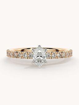 Valanova - Rose Gold Plated Sterling Silver and Certified Lab Grown Diamond 0.56Cts