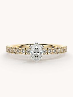 Valanova - Gold Plated Sterling Silver and Certified Lab Grown Diamond 0.56Cts
