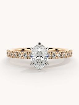 Valanova - Rose Gold Plated Sterling Silver and Certified Lab Grown Diamond 0.81Cts