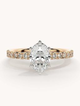 Valanova - Rose Gold Plated Sterling Silver and Certified Lab Grown Diamond 1.06Cts