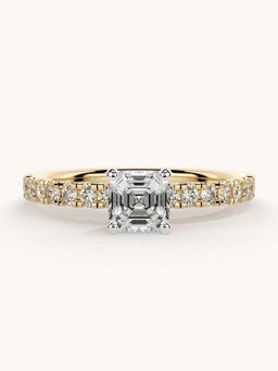 Valanova - Gold Plated Sterling Silver and Certified Lab Grown Diamond 0.81Cts