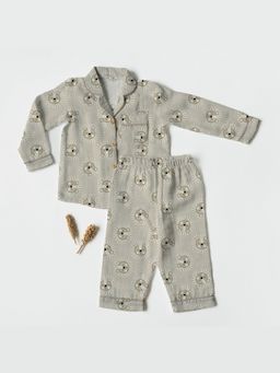 Cocoon Care - Kids Bamboo Printed Grey Shirt with Pajama