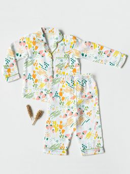 Cocoon Care - Kids Bamboo Floral Multi-Color Shirt with Pajama