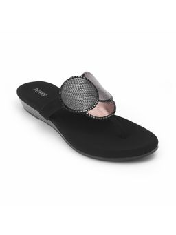 PEPPER - T-Strap Black Sandals