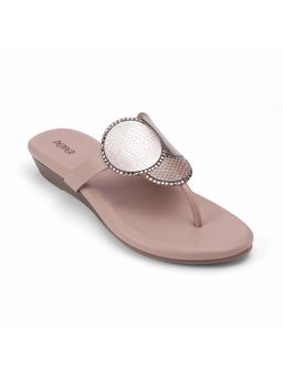 PEPPER - T-Strap Nude Sandals