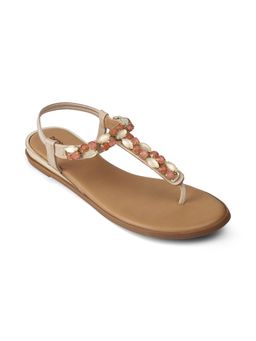 PEPPER - T Strap Sandals - Cream