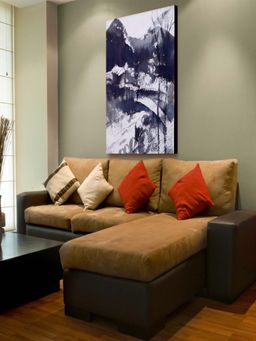 The Art House - Scenery Abstract Framed Painting Abstract Colourful Canvas Painting Print