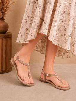 Pelle Albero - Women Nude Flat Sandals