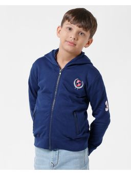 Kate & Oscar - Boys Hooded Blue Sweatshirt
