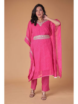 Zari Jaipur - Silk Embroidery Kaftan Kurta with Pant (Set of 2)