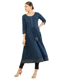 Soch - Women Blue Embellished Kurta