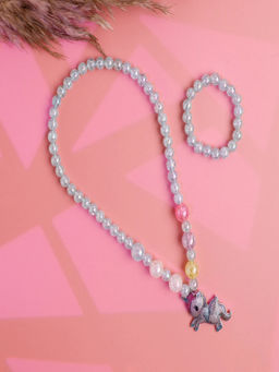 JEWELZ - Unicorn Blue Beads Necklace & Bracelet Set (3-4 Years)