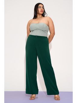 FREAKINS - Dark Jade Curve Straight Fit Korean Pants