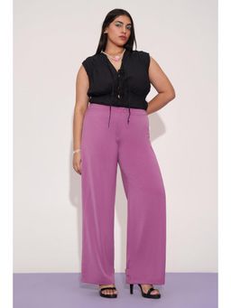 FREAKINS - Mauve Purple Curve Straight Fit Korean Pants