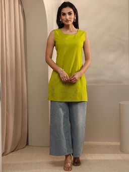 Libas - Green Casual Linen Kurti
