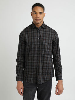 Tommy Hilfiger - Black Checks Regular Fit Cotton Shirt