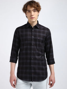 Tommy Hilfiger - Black Checks Regular Fit Cotton Shirt