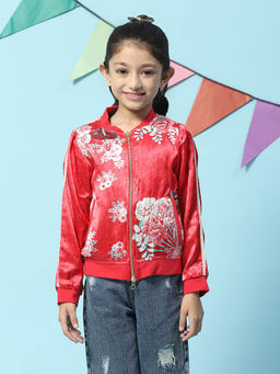 Biba - Red Viscose Blend Jacket