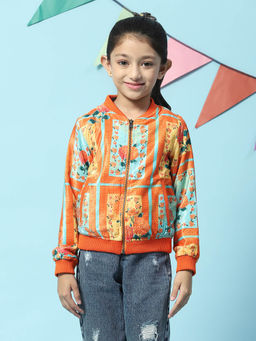 Biba - Orange Art Silk Jacket