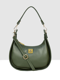ESBEDA - Olive Half Moon Sling Bag with Detachable Strap