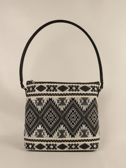 The House Of Ganges - Stella Women Handloom Shoulder Bag Nero (M)