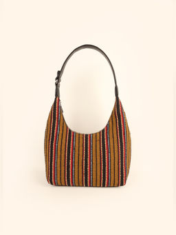 The House Of Ganges - Katie Handloom Shoulder Bag Mustard (S)