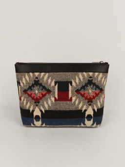 The House Of Ganges - Slindon Handloom Toiletry Pouch Azure (S)