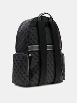 Guess - Grey Polyester Textured Men Backpack