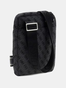 Guess - Grey Polyester Logo Men Sling Bag