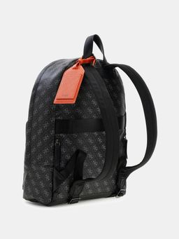 Guess - Black Polyurethane Logo Men Backpack
