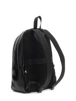 Guess - Black Polyurethane Solid Men Backpack