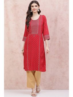 Rangriti - Red Printed Kurta