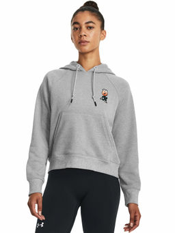 Under Armour - Womens Grey Heavyweight Terry Hoodie (M)