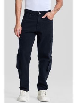 Snitch - Mens Black Plain Relaxed Casual Jeans