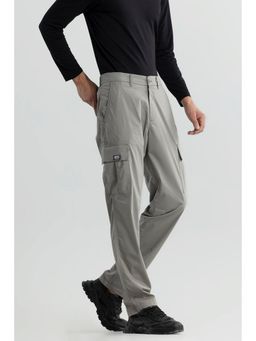 Snitch - Mens Grey Plain Relaxed Casual Cargo Pant
