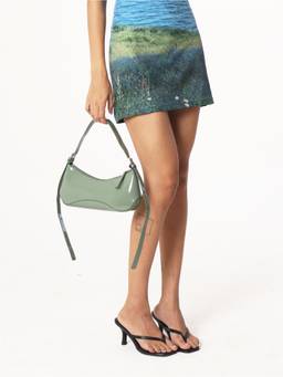 Pebbl Studio - Olive Moss Sugarbaby Baguette Hand Bag