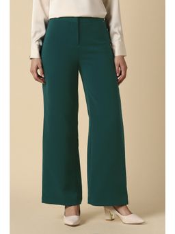 Allen Solly - Women Green Solid Formal Trousers