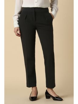 Allen Solly - Women Black Solid Formal Trousers