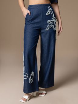 Kazo - Mona Pull On Pant - Blue