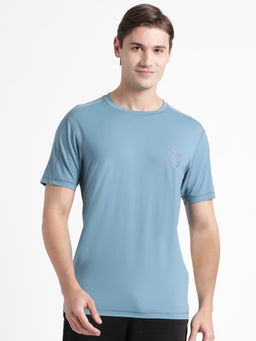 WILDCRAFT - Men Superflex Regular Fit Nylon Rich Half Sleeve Crew T-Shirt