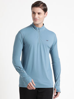 WILDCRAFT - Men Regular Fit Nylon Rich Solid Full Sleeve T-Shirt
