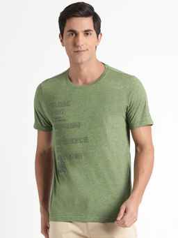 WILDCRAFT - Men Regular Fit Kooltex Crew T-Shirt with Textography