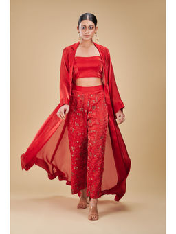 RIRASA - Embroidered Bustier with Pant and Jacket (Set of 3)