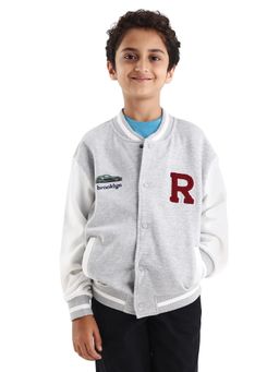 RARE ONES - Grey Cotton Blend Full Sleeves Jacket