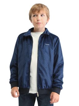 RARE ONES - Blue Polyester Full Sleeves Jacket
