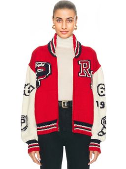 POLO RALPH LAUREN - Varsity Zip Up Sweater