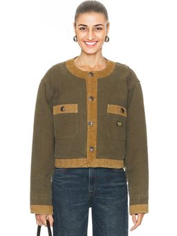 R13 - Cord Trimmed Cropped Chore Jacket