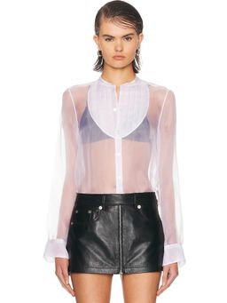 R13 - Pleated Tuxedo Front Shirt