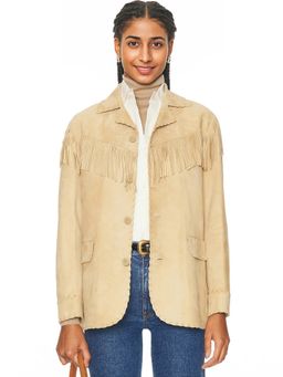 POLO RALPH LAUREN - Ryland Fringe-Trim Lamb-Suede Jacket